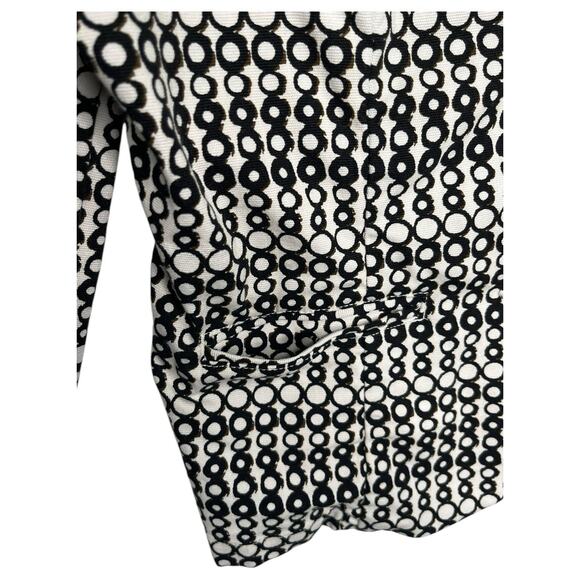 Cabi Blazer Womens 4 Black White Geometric Pockets 2 Button Du Jour Preppy 298 - Picture 4 of 11